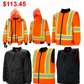 6-in-1 Hi-Vis Safety Jacket: Ground Force