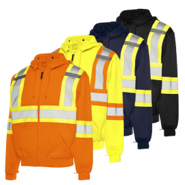 Safety Hoodie: poly fleece, Ground Force