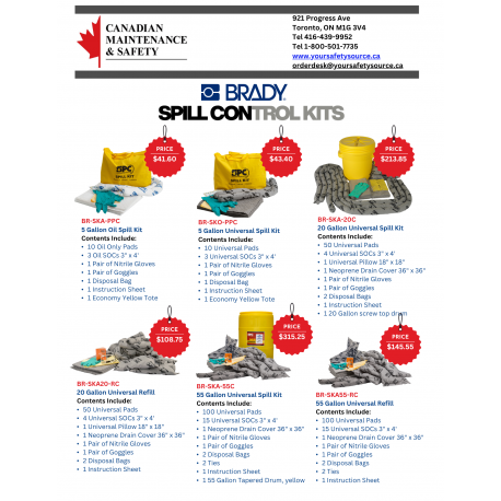 BRADY Spill Control Kits Promotion