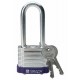 Brady Steel Padlock: 3/4", Purple