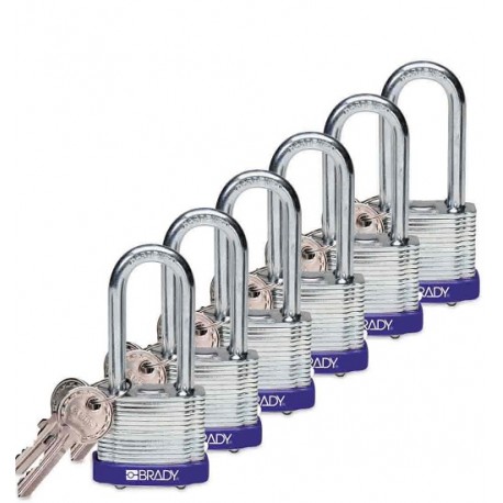 Brady Steel Padlock: 2", Blue