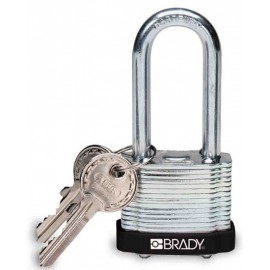 Brady Steel Padlock: 2", Black