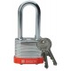 Brady Steel Padlock: 2", Orange