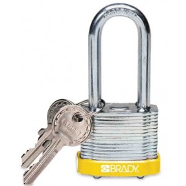 Brady Steel Padlock: 2", Yellow