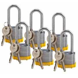 Brady Steel Padlock: 2", Yellow