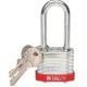 Brady Steel Padlock: 2", Red