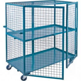 Security Shelf Cart: 30"W x 75"L x 62.5: