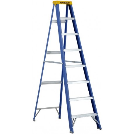 Fiberglass Step Ladder: 8' Heavy Duty