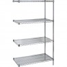 Standard-Duty Chromate Wire Shelving: 36"W x 14"D x 74"H