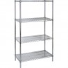 Standard-Duty Chromate Wire Shelving: 48"W x 24"D x 74"H