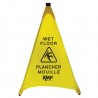 Bilingual Pop-Up Safety Cone: Caution Wet Floor