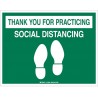 Floor Sign: 8.5" x 11", vinyl